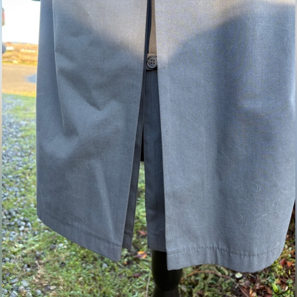 Yves Saint Laurent Grey Trench Coat | Luxury Classic Sz M/L - Picture 7 of 8